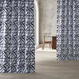 HPD Half Price Drapes Room Darkening Curtains for Bedroom, Living Room 50 X 84 Gridlock Printed, BOCH-HKC21069-84 (1 Panel) Gridlock Black Steel