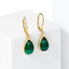 Ross-Simons Malachite Drop Earrings in 18kt Gold Over Sterling