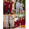Ekouaer Christmas Matching Onesie for Couples Elk Antler Hooded Zipper