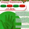 Amylove 12 Pcs Christmas Plastic Tablecloth 84 Inch Round Disposable