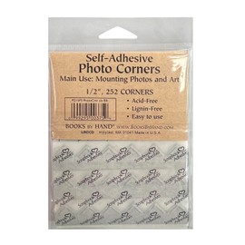 Books By Hand BBHM215PS Self-Adhesive Photo Corners, Acid-Free, Archival Quality. 0.5 Inch. Pack of 252. Black.