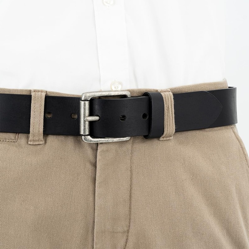 LINDENMANN Men's Leather Belt 40 mm Wide Belt Full Cowhide