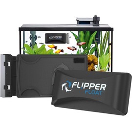 FLIPPER Float Standard Magnetic Aquarium Cleaner – 2-in-1 Flip Scrubber and Scraper, Floating Design with Strong Magnets for Cleaning Algae and Debris on Glass and Acrylic Tanks up to 1/2" (12mm)