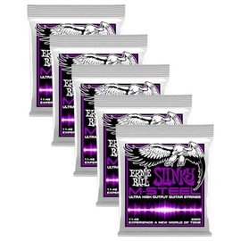 5 PACK Ernie Ball P02920 M-Steel Power Slinky Electric Guitar String Set