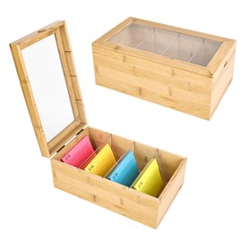 bssmmai A6 Index Card Box Wooden with Lid 10 x 5.9 x 4 Inch Index Cards Wooden Vocabulary Box, Flashcard Box Wooden Vocabulary Box for Office, Schools and Home (Index Cards Not Included)