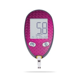 MightySkins Skin Compatible with Abbott Freestyle Freedom Lite - Pink Diamond Plate | Protective, Durable, and Unique Vinyl Decal wrap Cover | Easy to Apply, Remove | Made in The USA