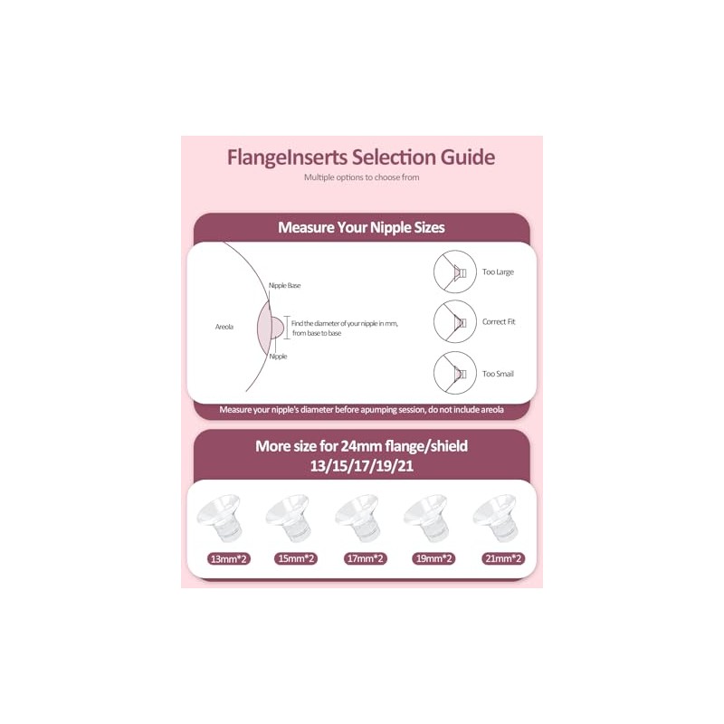 Flange Inserts 13/15/17/19/21 mm and Nipple Ruler
