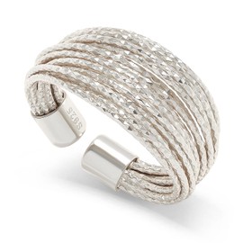 Meissa Goldene Daumenringe für Damen, überkreuzter Statement-Ring modischer Chunky-Bandring 925 Sterling Silber gestapeltes Goldring-Set breiter Zeigefingerring größenverstellbar, Silber