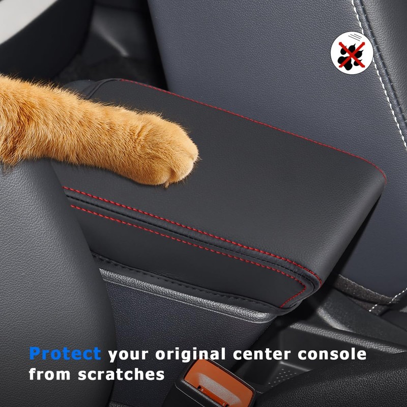 MARCHFA Centre Armrest Cover Compatible with Polo/Seat Ibiza 6/Seat Arona/Taigo