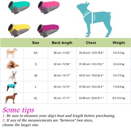 FUNAT Pet Fleece Sweatshirt, Dog Autumn and Winter Thickened Warm Elastic Sweater, Warm Winter Coats for Dogs and Cats