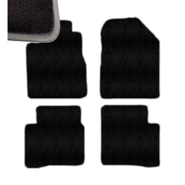 Light Gray Edge Custom Fit Front & Rear Carpet Floor Mats, Black, Compatible with Nissan Maxima 2008 2007 2006 2005 2004