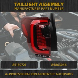 Dasbecan Tail Light Assembly Rear Lamp LED Type Compatible with 2020 2021 2022 2023 GMC Acadia AT4 Left Driver Side 85150721 84863046
