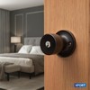 XFORT Tulip Entrance Knob Set Matt Black, Door Knob with