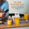 Kichvoe Water Filter Pitcher Glass Water Kettle with Lid Ergonomic