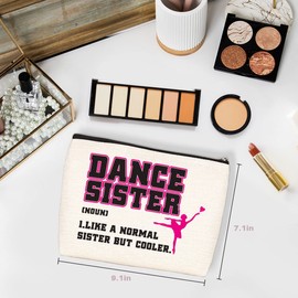 Wenboco Big Sister Gift Dance Gifts Dance Recital Gifts for Little Girls Gift for Sister Ballet Dancer Gift Dancing Gift for Dance Lover Dance Team Dance Stuff Makeup Bag Dance Competition Essentials