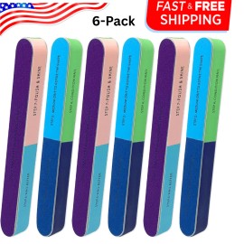 N/A 6-Pack All-in-One Nail Buffer - Effortlessly Create Smooth and Shiny Nails
