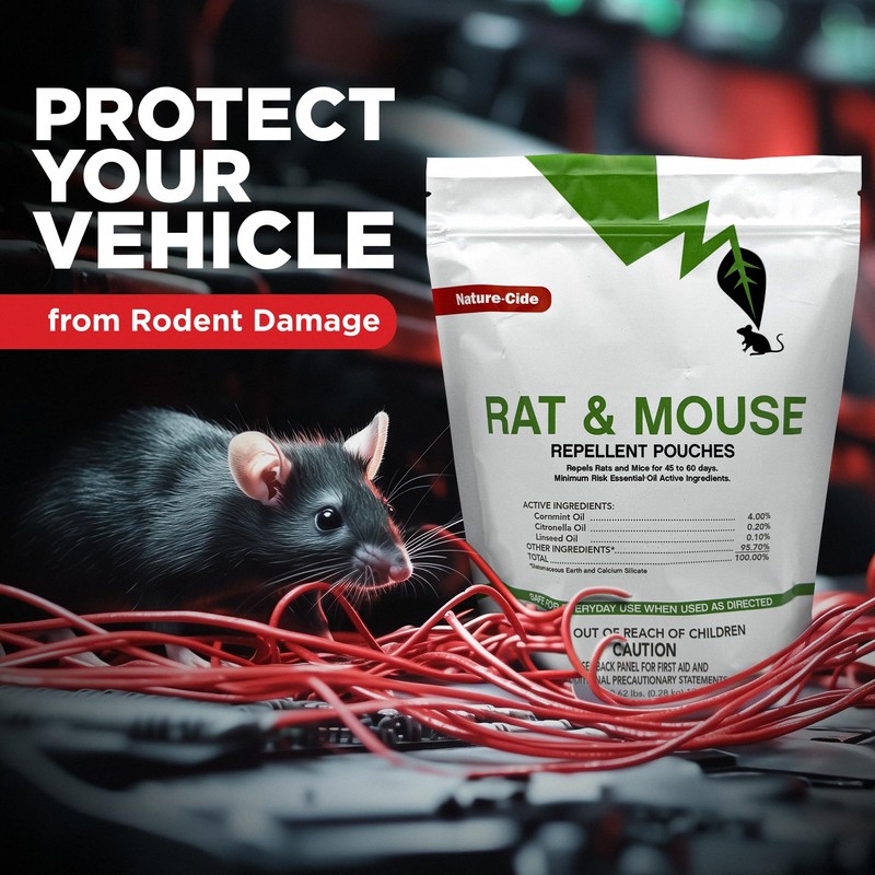Nature-Cide Rat & Mouse Pouches - Plant-Based Formula for Indoor