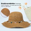 Comhats Women's Summer Straw Hat Foldable Handmade Beach Hat UV