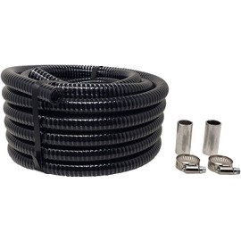 RV Sewer Hose Extension for The Sewer Solution 3/4" Diameter Sewer Hose System, 50 FT Length Flexible PVC Tubing, 2 Couplers and Worm Gear Clamps Included, Made in USA