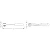Stahlwille 11231011 411 Feinzahnknarre 1/4 Zoll, 118 mm