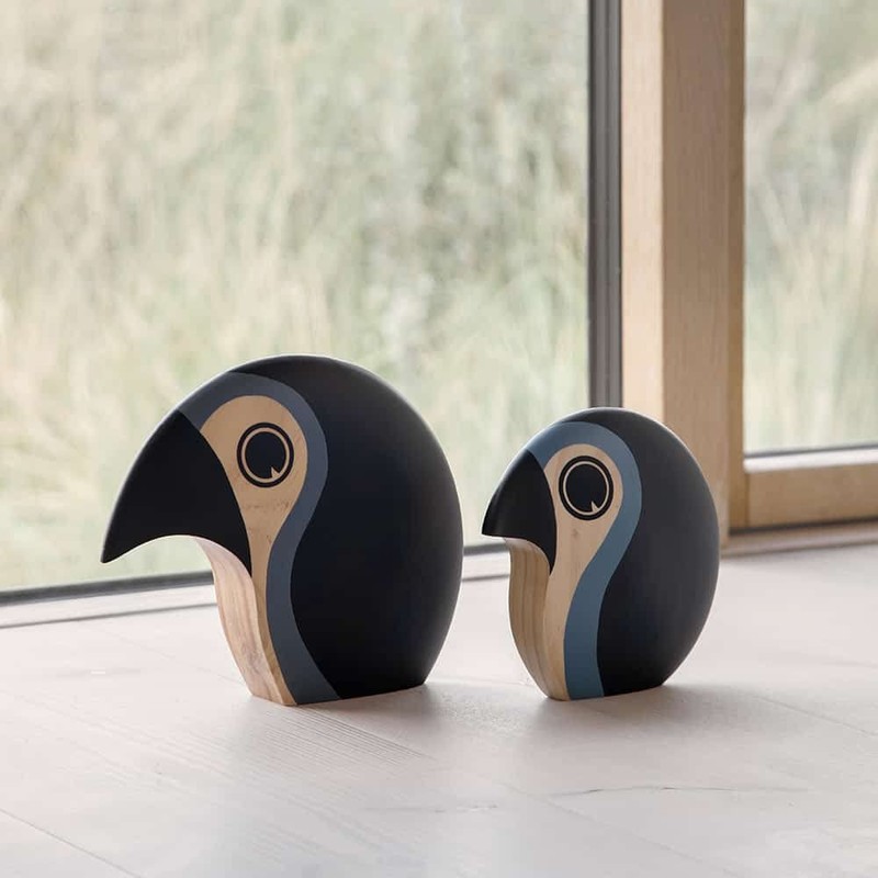 Architectmade Discus Medium Wooden Bird Height 17 cm