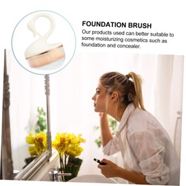 Beavorty Oval Foundation Makeup Brush Buffing Powder Brush Silky Touch Brush Swan Shape Handle Control