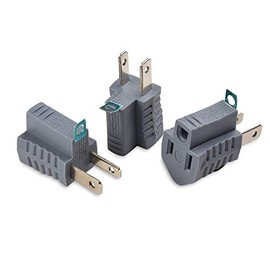 [UL Listed] Cable Matters 3-Pack 2 Prong to 3 Prong Outlet Adapter (3 Prong to 2 Prong Plug Adapter) - Allows a 2 Prong Outlet to Accept 3 Prong Plugs