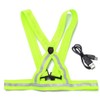 LED Reflective Safety Vest Adjustable USB Rechargeable Vest Warning Vest