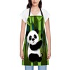 Smooffly Curious Panda on Stem of the Bamboo Apron Unisex