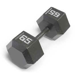 Marcy 65lb Cast Iron Hex Dumbbell, Single, IV-2065