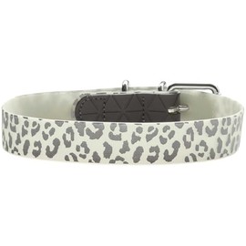 Convenience Reflect Glow Collar S (40), White Leopard Print