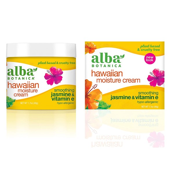 Alba Botanica Hawaiian Moisture Cream, Smoothing Jasmine & Vitamin E, 3 Oz