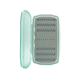 UMPQUA UPG Foam Salt Waterproof Flats Large Aqua Fly Box - Extremely Lightweight Secure Fly Storage Case - Fly Fishing Tackle Organizer