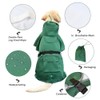 KOOGAL High Collar Waterproof Dog Raincoat Adjustable Dog Hooded Slicker