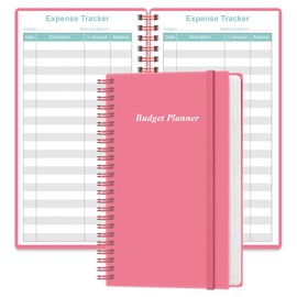Budget Planner - A6 Expense Budget Tracker, Budget Book for Ledger Book, Money Organizer for Wallet, 3.75" x 6.75", Pink