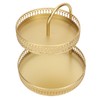 2 Tier Fruit Tray Gold Elegant Large Capacity Decorative Multi