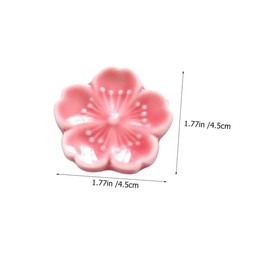 LIFKOME Cherry Blossom Chopstick Holder 6pcs Ceramic Chopstick Racks for Dining Table Decor