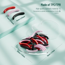 Eyelash Curler Refills with a Heart-Case, 30PCS Colorful Eyelash Curler Pads, Compatible with Universal Eye Lash Curler, Soft and Elastic to Create an Excellent Curling Effect