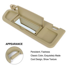 ASAPE Left Driver Side Sun Visor Fit for 2006-2011 for H-onda Civic, Tan Beige without Sunroof 1*Car Sun Visor(Driver Side)