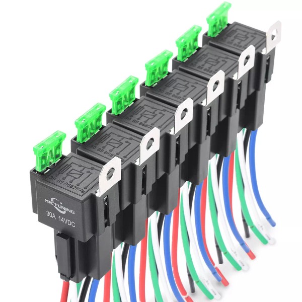 MICTUNING 12V Fuse Relay Switch Harness Set - 30A ATO/ATC
