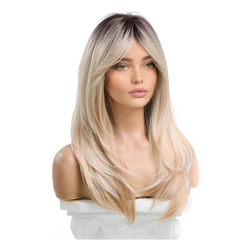 Pelucas Naturales De Pelo Largo En Capas Para Las Mujeres