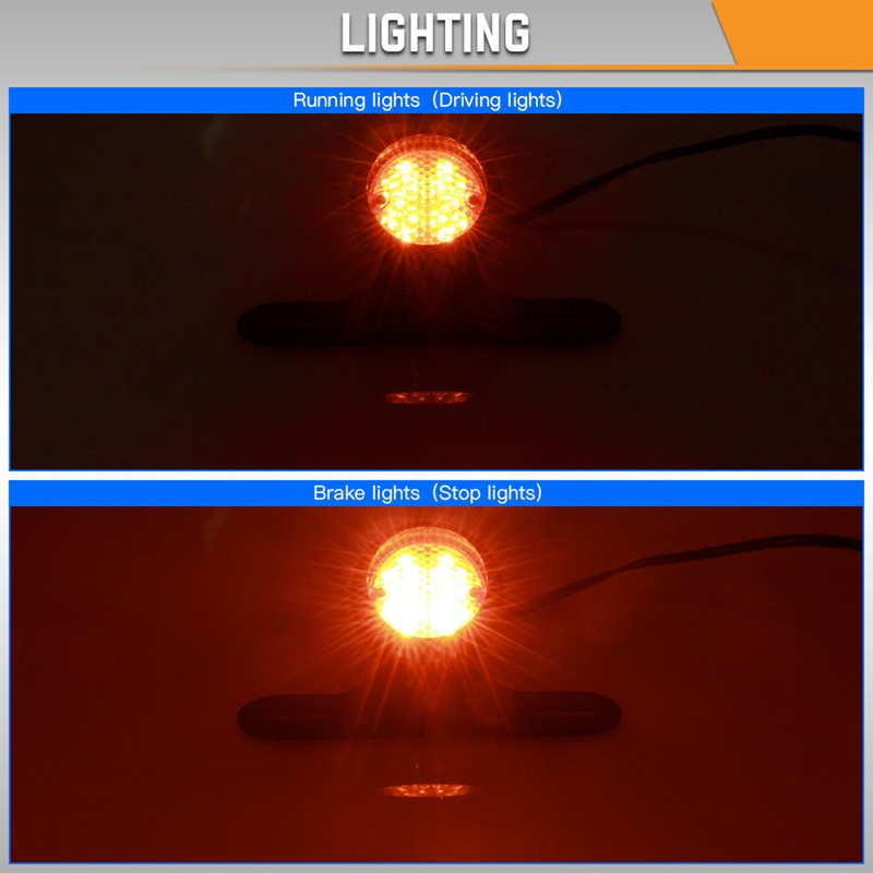 Motorcycle Tail Light Brake Light with License Plate Bracket Integrated