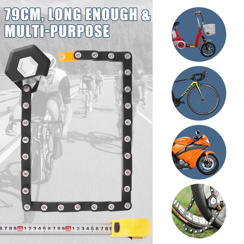 West Biking Gift Folding Bike Lock, Bike Chain Lock, Heavy