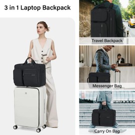 Hanke Multifunctional Travel Bag for Women Men, Under Seat Bags for Airplanes, Personal Item Travel Bag Flight Approved, Lightweight Weekender Bags for Women Travel Essentials, Graphite Black