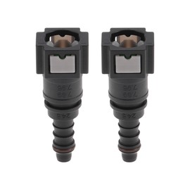 FUELHOOD 15/64" Fuel Line Quick Connector ID Hose for 5/16" SAE Male Connector Straight Push-On Connector Seal Fittings Plastic Black Grey 2 Pcs