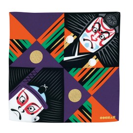 むす美 風呂敷 ふろしき 48cm 福コチャエ 歌舞伎 クロ 20464-106