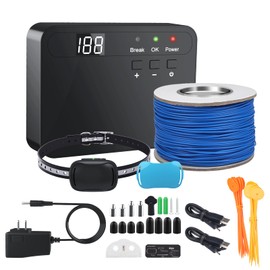 Electric Fence for Dogs, Upgraded Underground Above Ground Electric Dog Fence Pet Containment System with Waterproof Rechargeable Training Collar, Tone/Shock Correction for 1 Dog