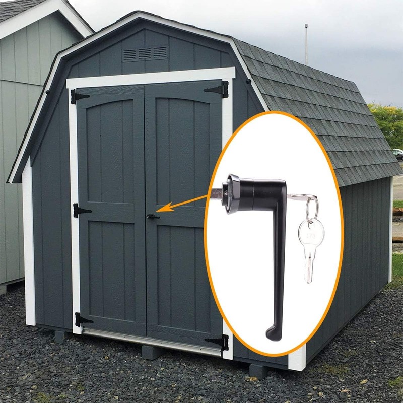 StartFine 4½" Shed Door Lock L-Handle Lock kit Keyed Alike