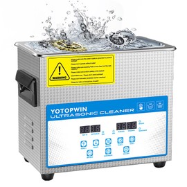 Industrial Ultrasonic Cleaner with Digital Timer & Heater 40KHZ 180W Professional Stainless Steel Ultra Sonic Jewelry Cleaner Machine Heated Large Ultrasonic Parts Cleaner Automotive (4.5L)