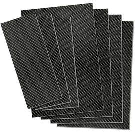 Kalolary Carbon Fiber Board Plate, 3K Real Carbon Fiber Sheets Available in 0.5mm-5mm Plain Weave Twill Weave Carbon Fiber Sheets 100% Glossy Surface Carbon Fiber Sheet (Twill Weave, 100 * 250 * 4mm)